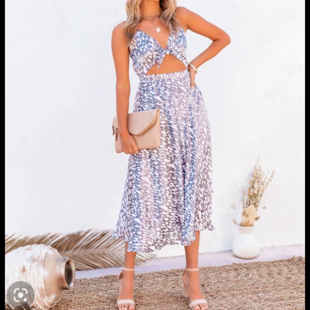 Silky lightweight midi dress